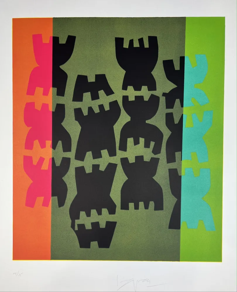 Litografia Capogrossi - Composizione