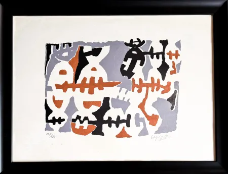 Litografia Capogrossi - Giuseppe Capogrossi (1900–1972) - Untitled - Color lithograph on paper - 1957