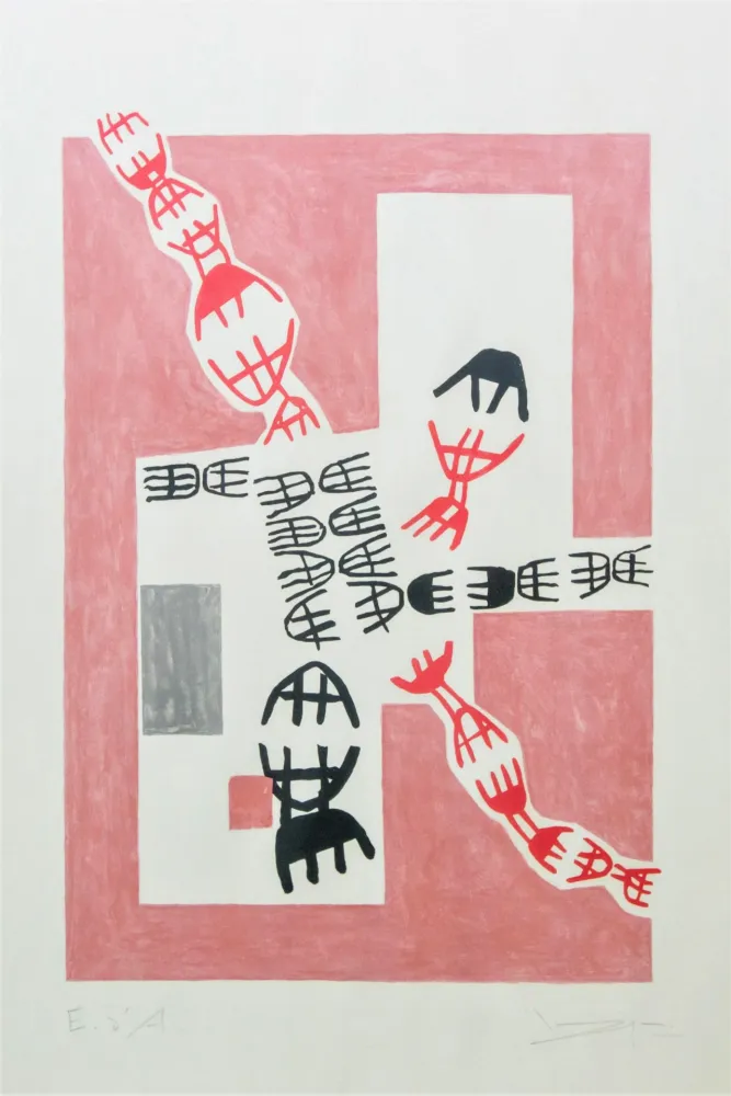 Litografia Capogrossi - Opale 7