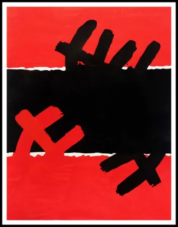 Estêncil Capogrossi - SURFACE ROUGE ET NOIR