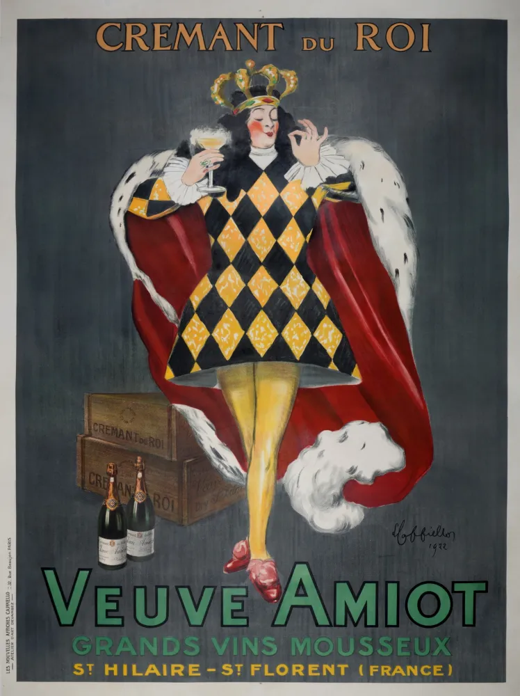 Cartaz Cappiello - Veuve Amiot / Crémant du Roi.