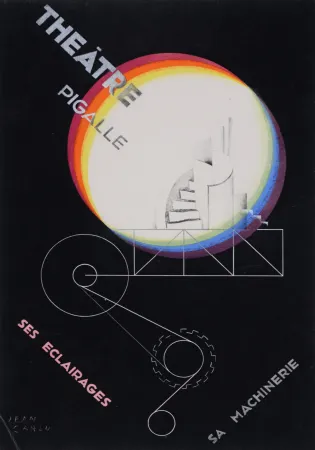 Litografia Carlu - Théâtre Pigalle, ses éclairages, sa machinerie, c. 1929