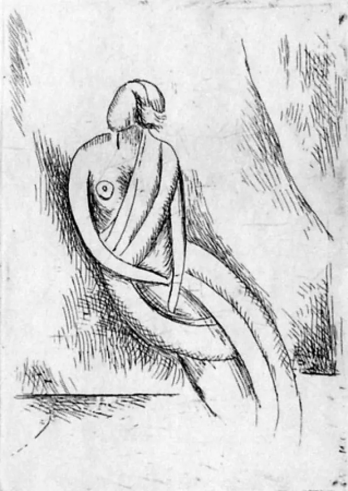 Água-Forte Carra - Figura femminile