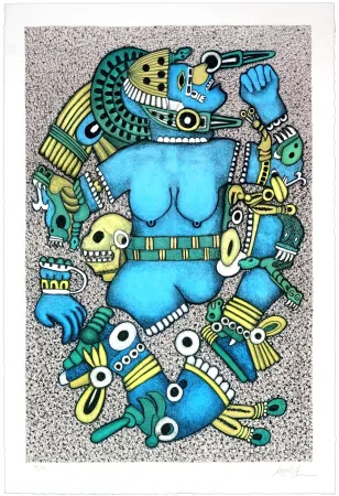 Litografia Carrasco Bretón - Coyolxauhqui