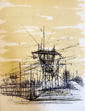 Litografia Carzou - Haute tension