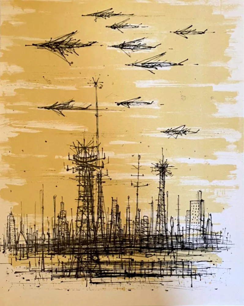 Litografia Carzou - L'escadre