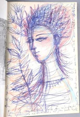 Livro Ilustrado Carzou - Original unique drawing