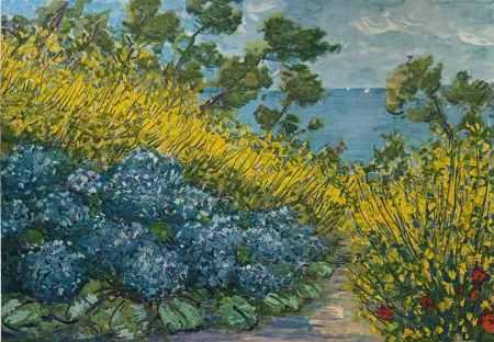 Água-Forte Cascella - Ortensie tra le ginestre