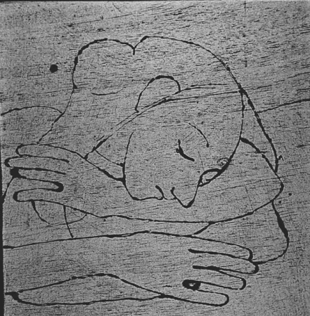 Xilogravura Casorati - Donna che si riposa