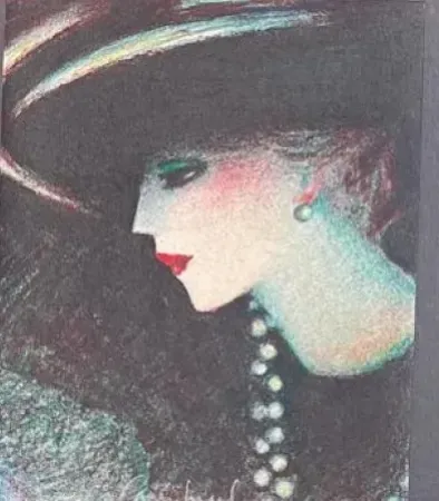 Litografia Cassigneul  - Carte de vœux (1985) fond noir