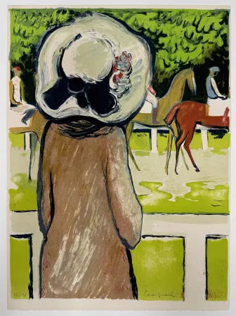 Litografia Cassigneul  - Elégante au champ de cours