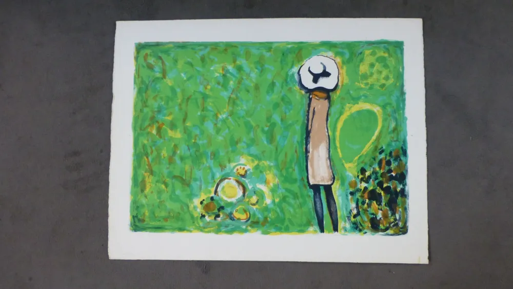 Litografia Cassigneul  - Femme au chapeau 