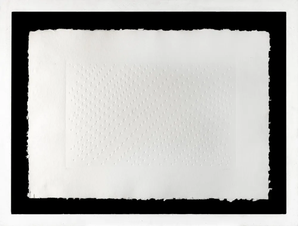 Múltiplo Castellani - Enrico Castellani (1930 - 2017) - Superficie Bianca- Calcography on paper -1969