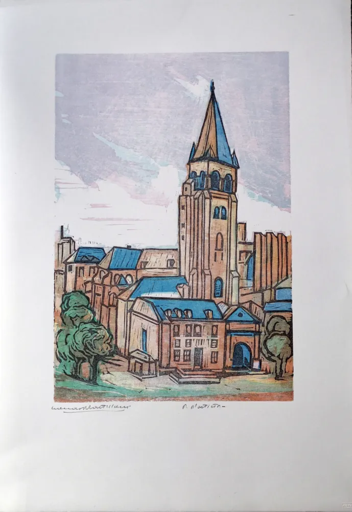 Linogravura Castellani - Saint-Germain des prés