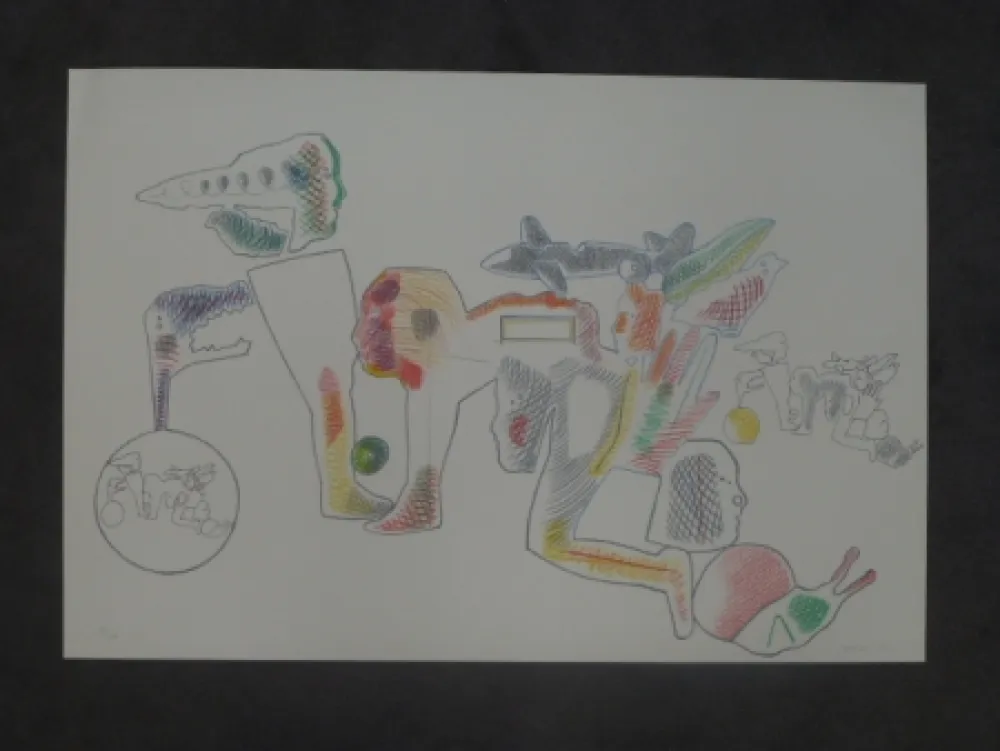 Litografia Castillo - Hommage à Joan Prats