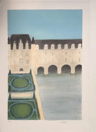 Litografia Cathelin - Chateau de Chenonceau