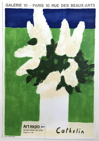 Cartaz Cathelin - Galerie 10 Paris / Art expo N.Y.