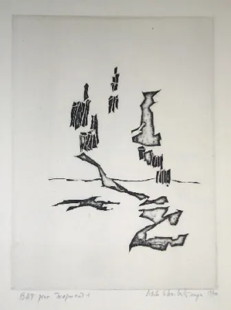 Gravura Celan Lestrange - Fragment 1 -pl1