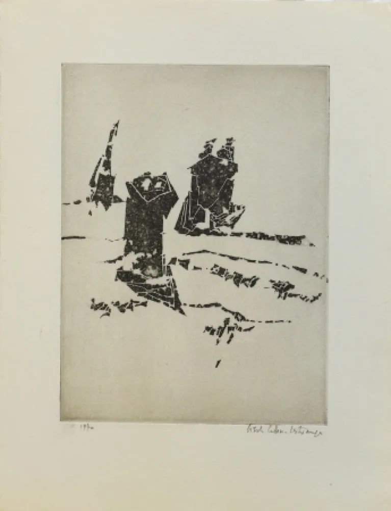 Gravura Celan Lestrange - Sans titre