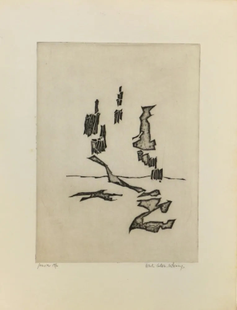 Gravura Celan Lestrange - Sans titre 