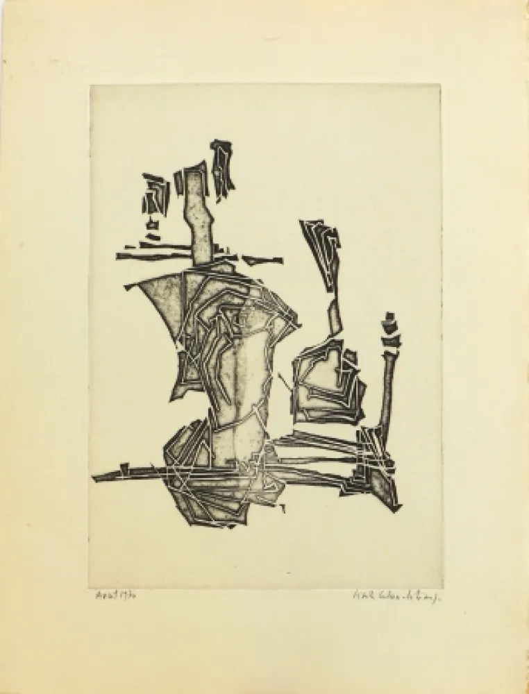 Gravura Celan Lestrange - Sans titre