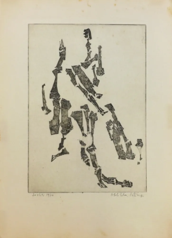 Gravura Celan Lestrange - Sans titre