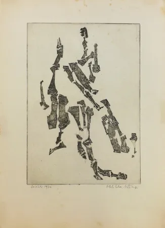 Gravura Celan Lestrange - Sans titre