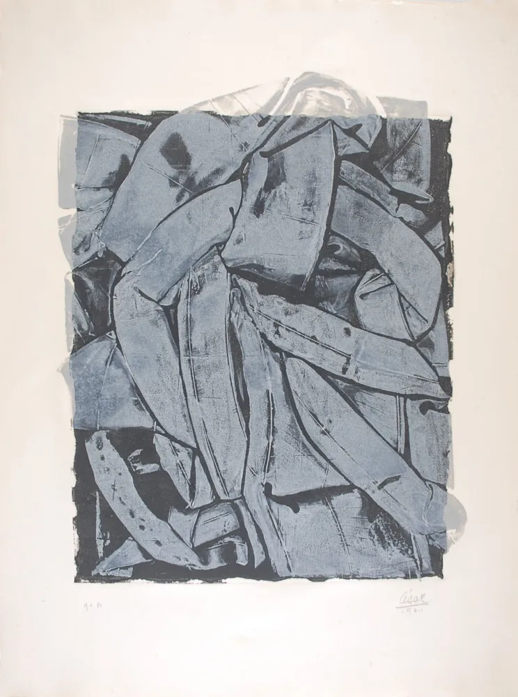 Monotipia Cesar - Portrait de Compression