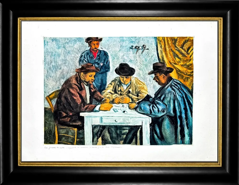 Água-Tinta Cezanne - Les joueurs de cartes