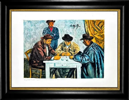 Água-Tinta Cezanne - Les joueurs de cartes