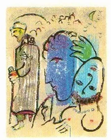 Xilogravura Chagall - A Terre