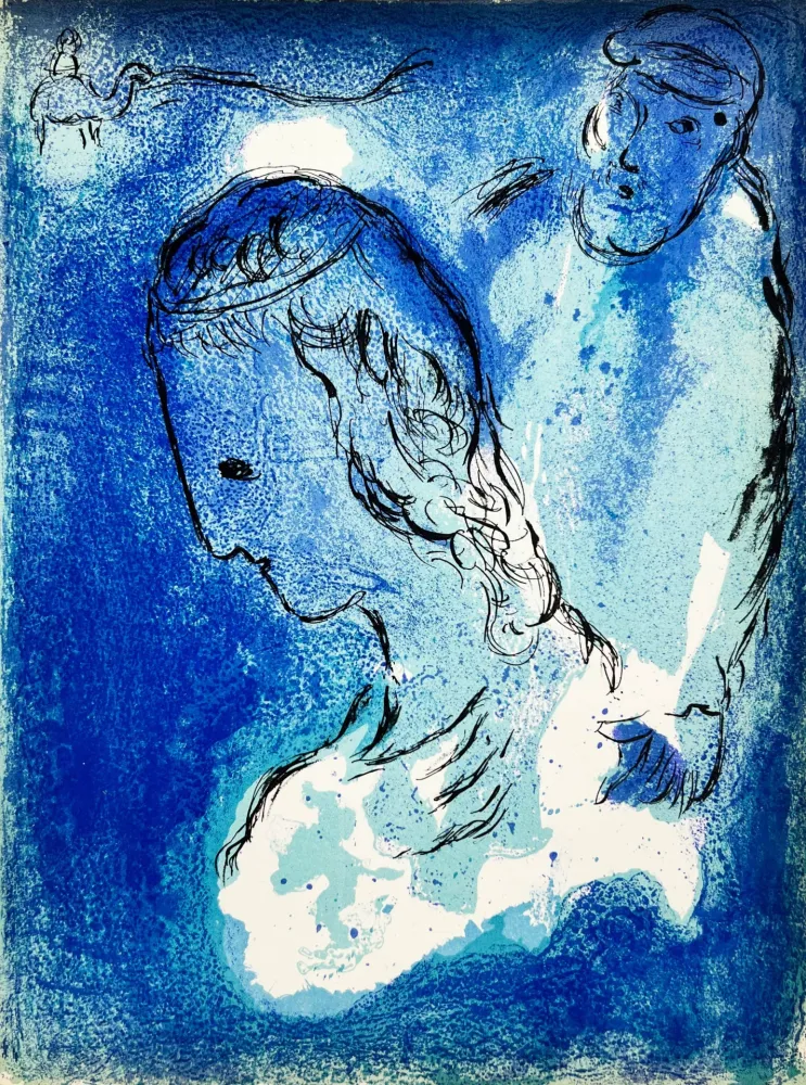 Litografia Chagall - Abraham und Sarah