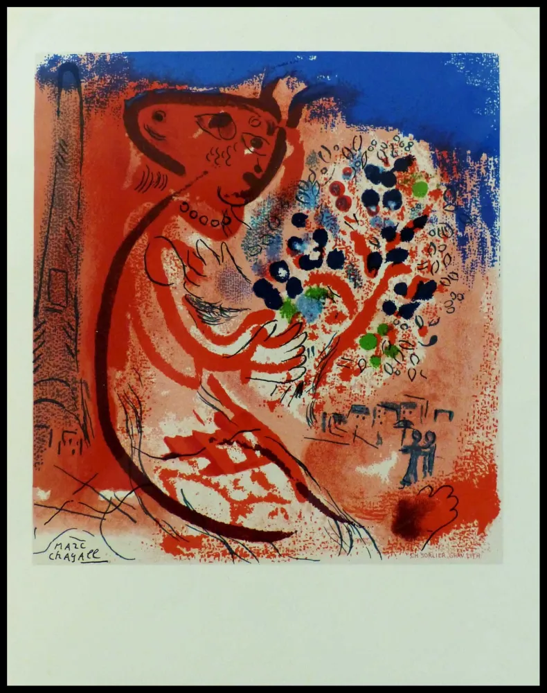 Litografia Chagall (After) - LES AMOUREUX DU CHAMPS DE MARS
