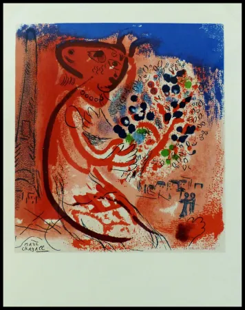 Litografia Chagall (After) - LES AMOUREUX DU CHAMPS DE MARS