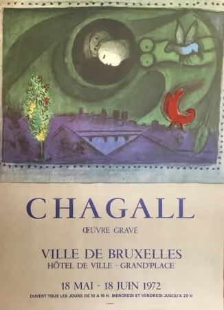 Litografia Chagall (After) - VILLE DE BRUXELLES