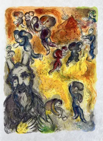 Litografia Chagall - And in those dayes, when Moses was growen