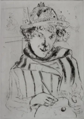 Ponta-Seca Chagall - Autoportrait au Chapeau Orné