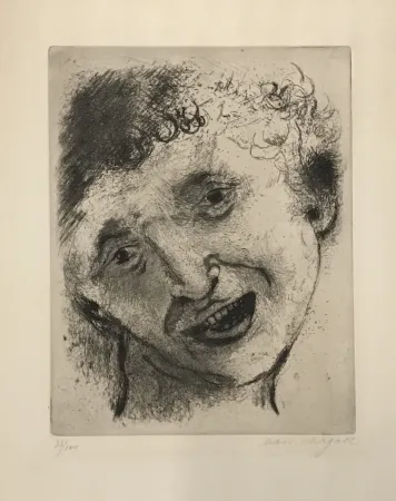Gravura Chagall - Autoportrait au sourire (Smiling Self-Portrait)