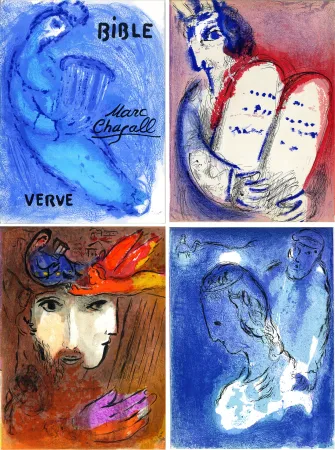Livro Ilustrado Chagall - BIBLE. 28 Lithographies Originales. Verve vol. VIII. n°33 et 34 (1956)