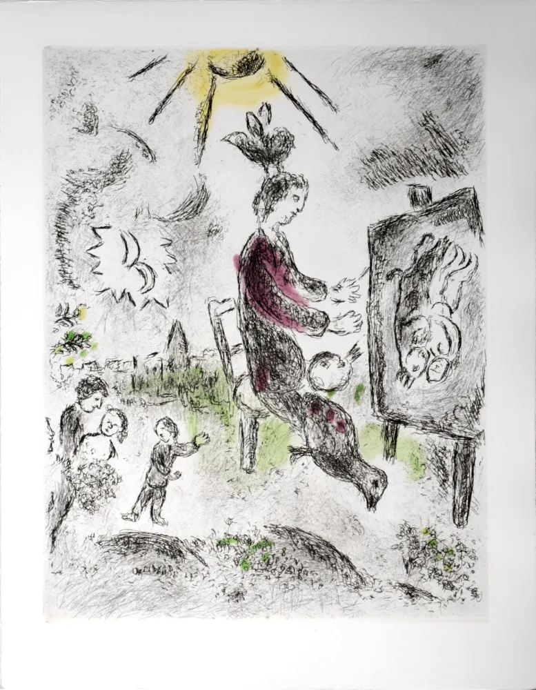 Água-Forte E Água-Tinta Chagall - Celui qui dit les choses sans rien dire, 1976 - PLATE 10