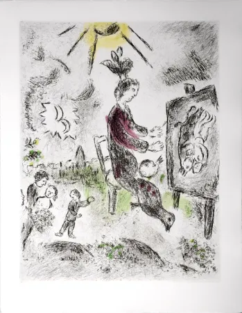 Água-Forte E Água-Tinta Chagall - Celui qui dit les choses sans rien dire, 1976 - PLATE 10
