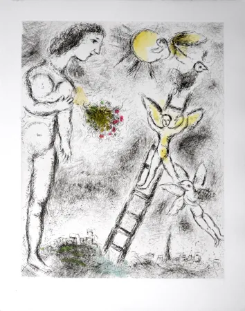 Água-Forte E Água-Tinta Chagall - Celui qui dit les choses sans rien dire, 1976 - PLATE 25