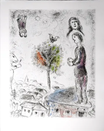 Água-Forte E Água-Tinta Chagall - Celui qui dit les choses sans rien dire, 1976 - PLATE 3