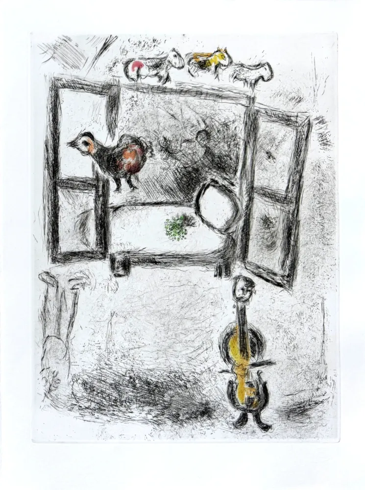 Água-Forte Chagall - Celui qui dit les choses sans rien dire, Planche II