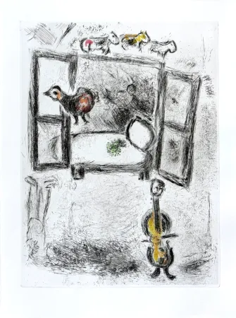 Água-Forte Chagall - Celui qui dit les choses sans rien dire, Planche II