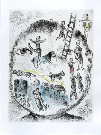 Água-Forte Chagall - Celui qui dit les choses sans rien dire, Planche V