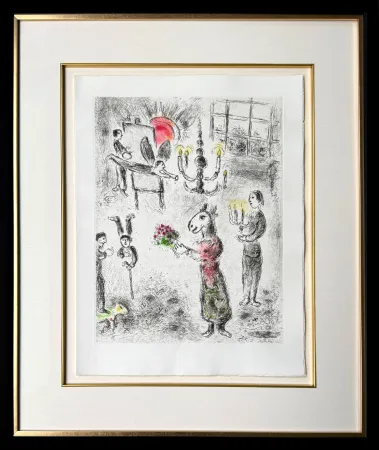 Água-Forte Chagall - Celui qui dit les choses sans rien dire, Planche VII