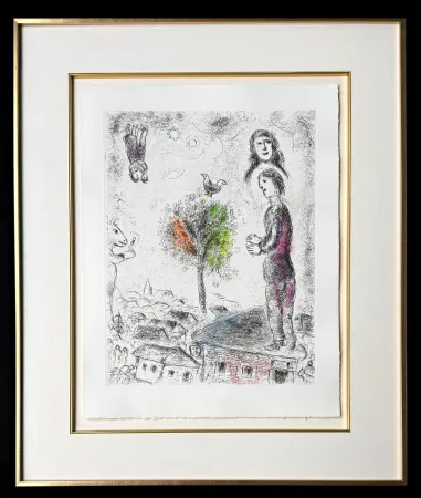 Água-Forte Chagall - Celui qui dit les choses sans rien dire, Planche VIII