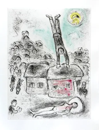 Água-Forte Chagall - Celui qui dit les choses sans rien dire, Planche X