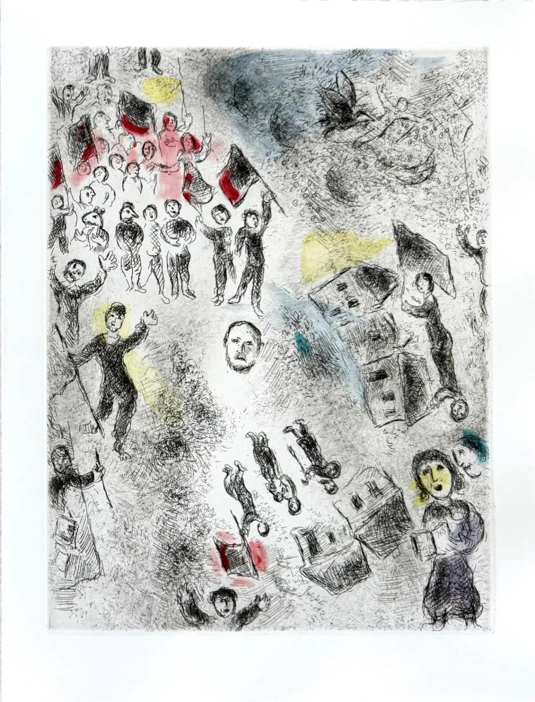 Água-Forte Chagall - Celui qui dit les choses sans rien dire, Planche XI